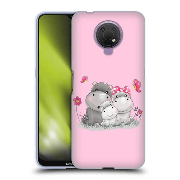 Haroulita Forest Hippo Family Soft Gel Case for Nokia G10