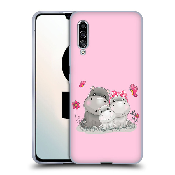 Haroulita Forest Hippo Family Soft Gel Case for Samsung Galaxy A90 5G (2019)