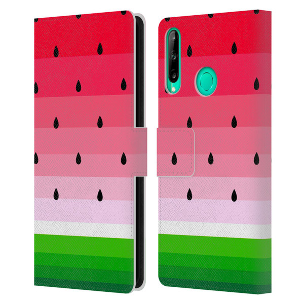 Haroulita Fruits Watermelon Leather Book Wallet Case Cover For Huawei P40 lite E