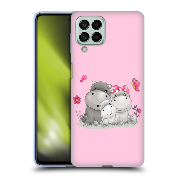 Haroulita Forest Hippo Family Soft Gel Case for Samsung Galaxy M53 (2022)