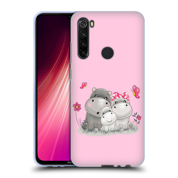 Haroulita Forest Hippo Family Soft Gel Case for Xiaomi Redmi Note 8T