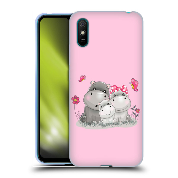 Haroulita Forest Hippo Family Soft Gel Case for Xiaomi Redmi 9A / Redmi 9AT