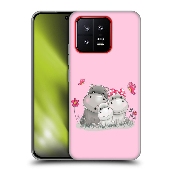 Haroulita Forest Hippo Family Soft Gel Case for Xiaomi 13 5G