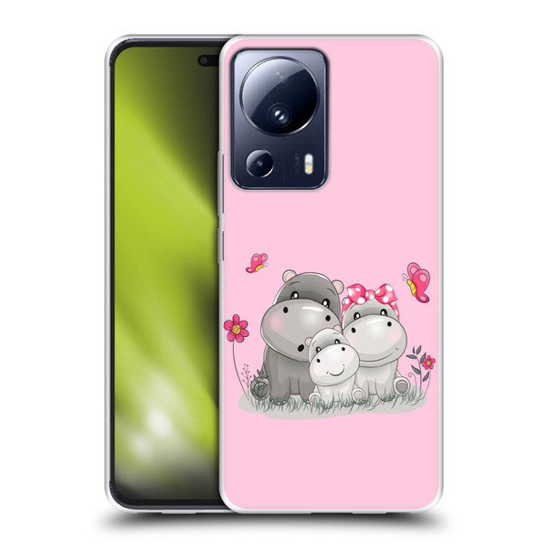 Haroulita Forest Hippo Family Soft Gel Case for Xiaomi 13 Lite 5G