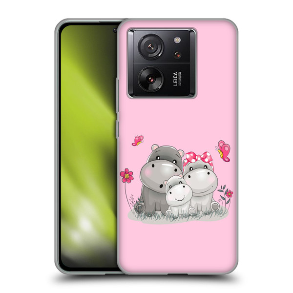 Haroulita Forest Hippo Family Soft Gel Case for Xiaomi 13T 5G / 13T Pro 5G