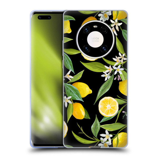 Haroulita Fruits Flowers And Lemons Soft Gel Case for Huawei Mate 40 Pro 5G