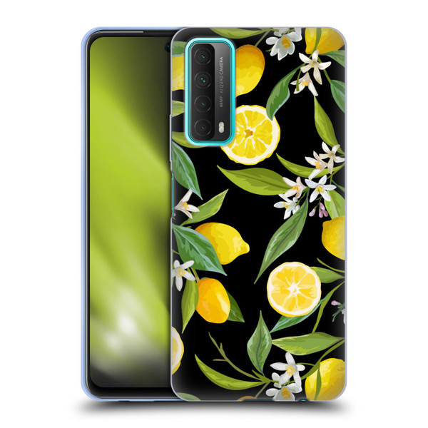 Haroulita Fruits Flowers And Lemons Soft Gel Case for Huawei P Smart (2021)