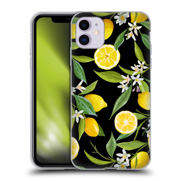 Haroulita Fruits Flowers And Lemons Soft Gel Case for Apple iPhone 11