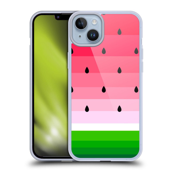 Haroulita Fruits Watermelon Soft Gel Case for Apple iPhone 14 Plus