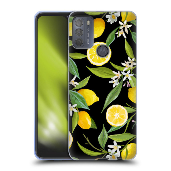 Haroulita Fruits Flowers And Lemons Soft Gel Case for Motorola Moto G50