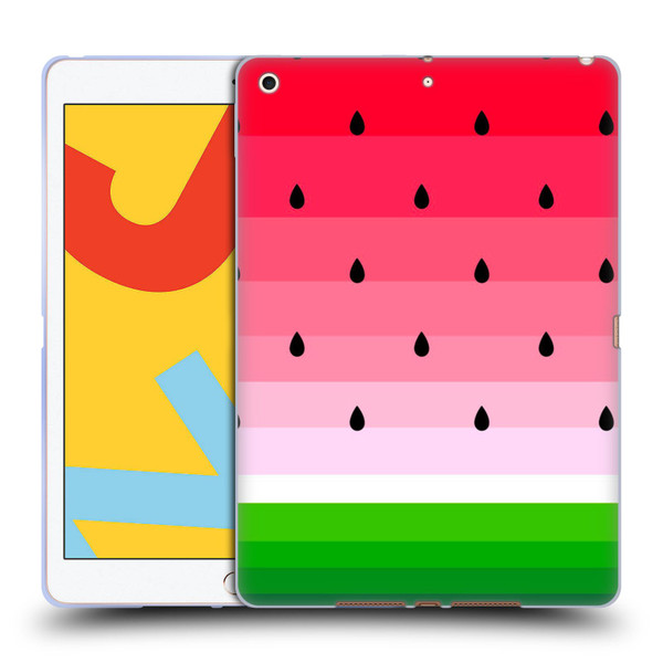 Haroulita Fruits Watermelon Soft Gel Case for Apple iPad 10.2 2019/2020/2021