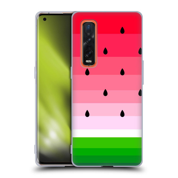 Haroulita Fruits Watermelon Soft Gel Case for OPPO Find X2 Pro 5G