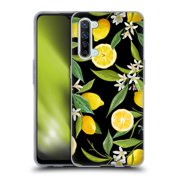 Haroulita Fruits Flowers And Lemons Soft Gel Case for OPPO Find X2 Lite 5G