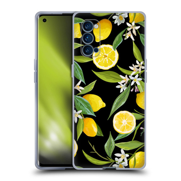 Haroulita Fruits Flowers And Lemons Soft Gel Case for OPPO Reno 4 Pro 5G