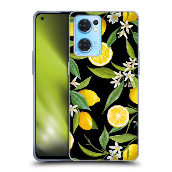 Haroulita Fruits Flowers And Lemons Soft Gel Case for OPPO Reno7 5G / Find X5 Lite