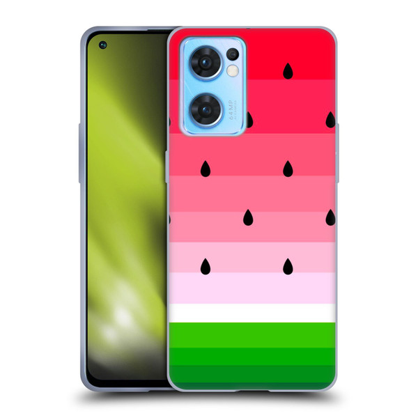 Haroulita Fruits Watermelon Soft Gel Case for OPPO Reno7 5G / Find X5 Lite