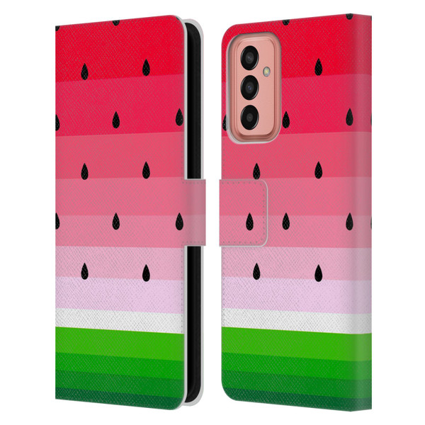 Haroulita Fruits Watermelon Leather Book Wallet Case Cover For Samsung Galaxy M13 (2022)