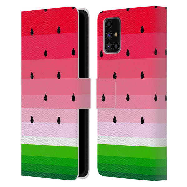 Haroulita Fruits Watermelon Leather Book Wallet Case Cover For Samsung Galaxy M31s (2020)