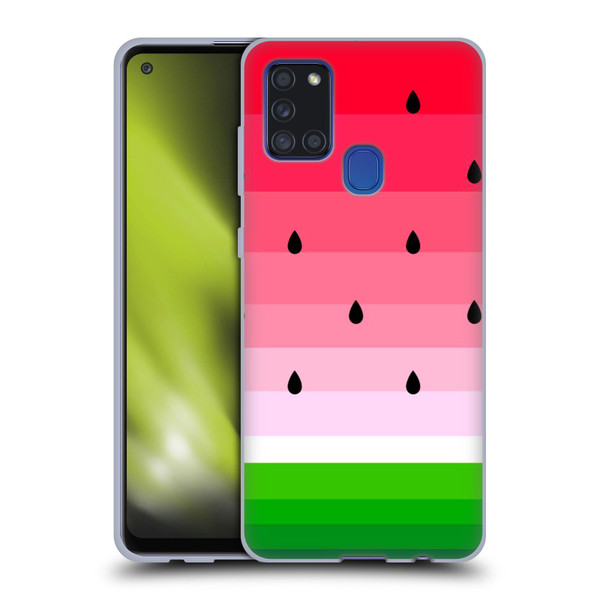 Haroulita Fruits Watermelon Soft Gel Case for Samsung Galaxy A21s (2020)