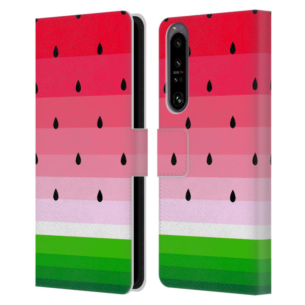 Haroulita Fruits Watermelon Leather Book Wallet Case Cover For Sony Xperia 1 IV