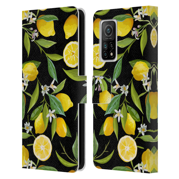 Haroulita Fruits Flowers And Lemons Leather Book Wallet Case Cover For Xiaomi Mi 10T 5G