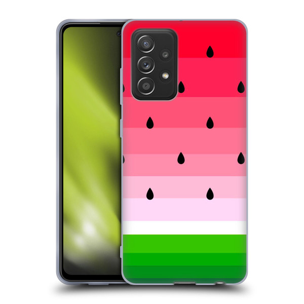 Haroulita Fruits Watermelon Soft Gel Case for Samsung Galaxy A52 / A52s / 5G (2021)