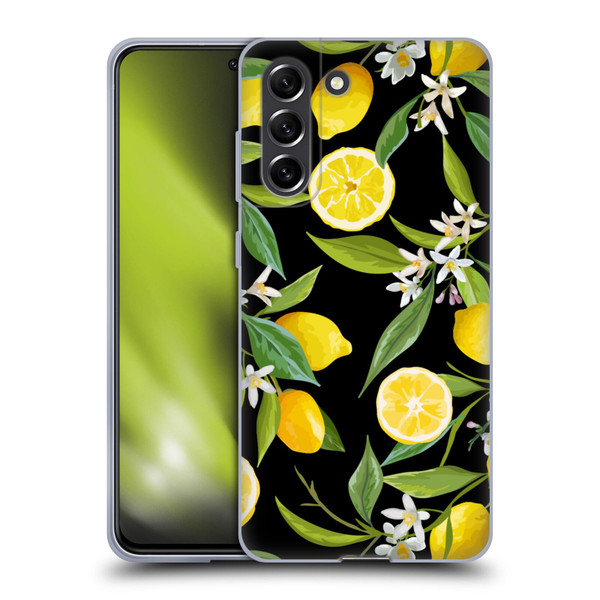Haroulita Fruits Flowers And Lemons Soft Gel Case for Samsung Galaxy S21 FE 5G