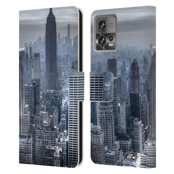 Haroulita Places New York 3 Leather Book Wallet Case Cover For Motorola Moto Edge 30 Fusion