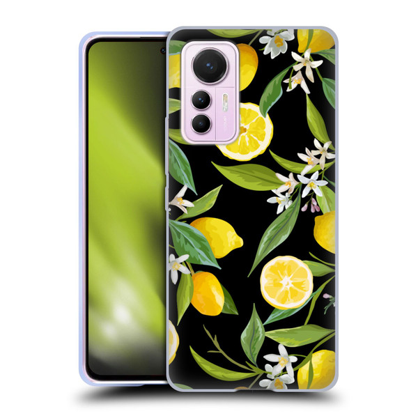 Haroulita Fruits Flowers And Lemons Soft Gel Case for Xiaomi 12 Lite