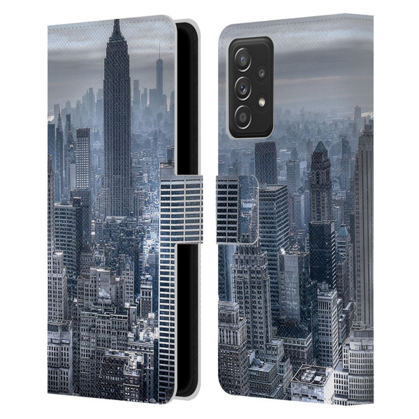 Haroulita Places New York 3 Leather Book Wallet Case Cover For Samsung Galaxy A52 / A52s / 5G (2021)