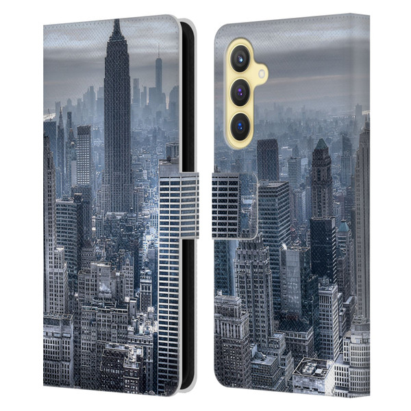 Haroulita Places New York 3 Leather Book Wallet Case Cover For Samsung Galaxy S23 FE 5G