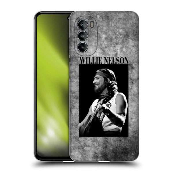 Willie Nelson Grunge Black And White Soft Gel Case for Motorola Moto G82 5G