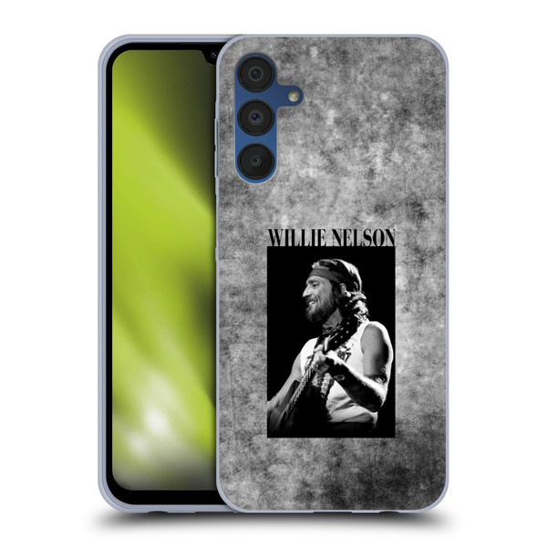 Willie Nelson Grunge Black And White Soft Gel Case for Samsung Galaxy A15