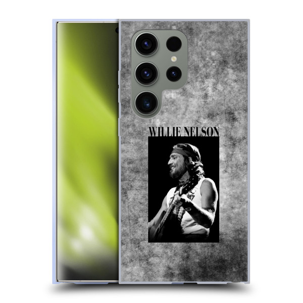 Willie Nelson Grunge Black And White Soft Gel Case for Samsung Galaxy S24 Ultra 5G