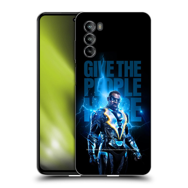 Black Lightning Key Art Give The People Hope Soft Gel Case for Motorola Moto G82 5G