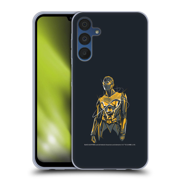 Black Lightning Key Art Thunder Soft Gel Case for Samsung Galaxy A15