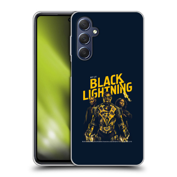 Black Lightning Key Art Get Lit Soft Gel Case for Samsung Galaxy M54 5G