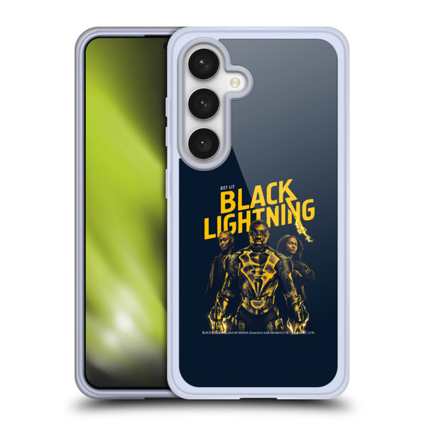 Black Lightning Key Art Get Lit Soft Gel Case for Samsung Galaxy S24 5G