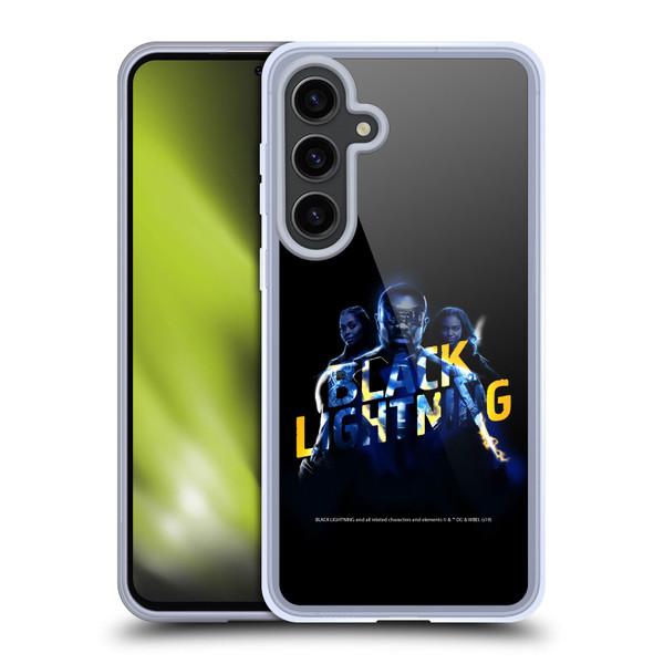 Black Lightning Key Art Group Soft Gel Case for Samsung Galaxy S24+ 5G