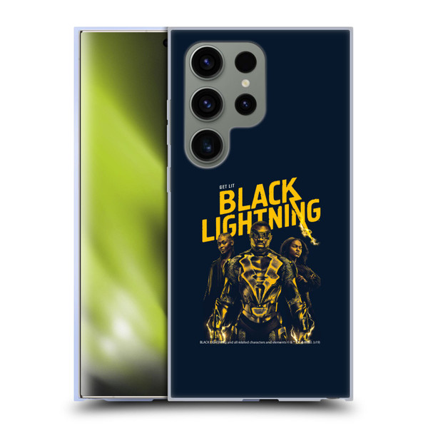 Black Lightning Key Art Get Lit Soft Gel Case for Samsung Galaxy S24 Ultra 5G