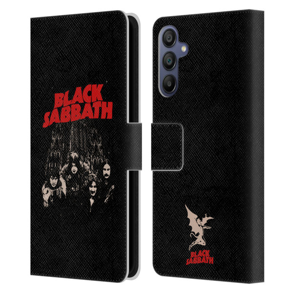 Black Sabbath Key Art Red Logo Leather Book Wallet Case Cover For Samsung Galaxy A15