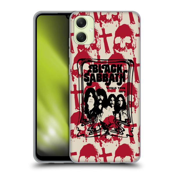 Black Sabbath Key Art Skull Cross World Tour Soft Gel Case for Samsung Galaxy A05