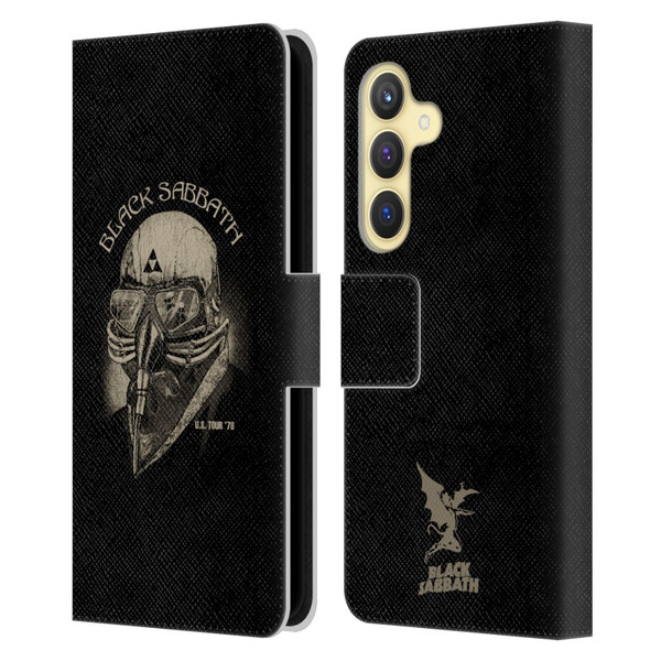 Black Sabbath Key Art US Tour 78 Leather Book Wallet Case Cover For Samsung Galaxy S24 5G