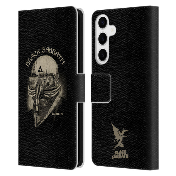 Black Sabbath Key Art US Tour 78 Leather Book Wallet Case Cover For Samsung Galaxy S24+ 5G