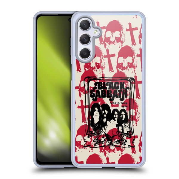 Black Sabbath Key Art Skull Cross World Tour Soft Gel Case for Samsung Galaxy M54 5G