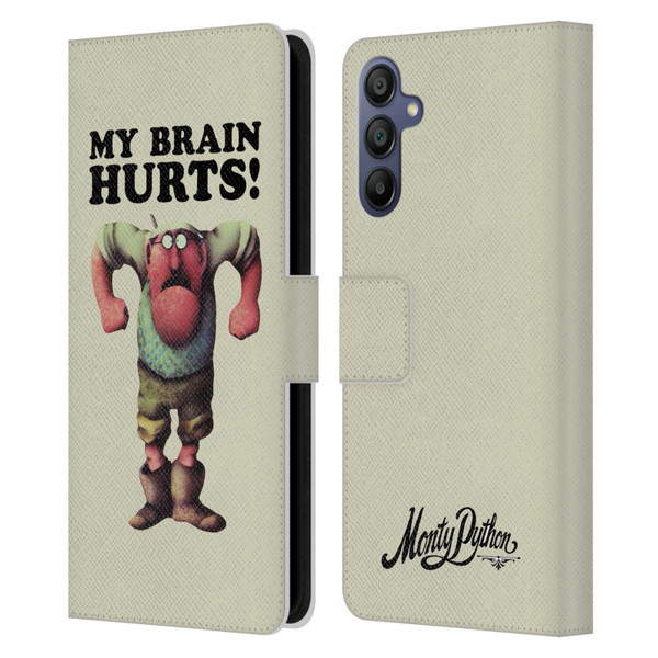 Monty Python Key Art My Brain Hurts Leather Book Wallet Case Cover For Samsung Galaxy A15
