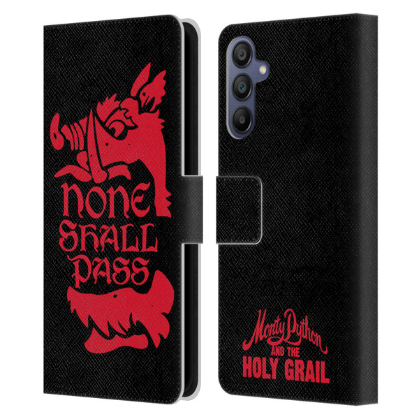 Monty Python Key Art None Shall Pass Leather Book Wallet Case Cover For Samsung Galaxy A15