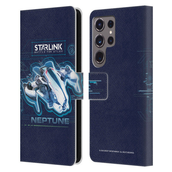 Starlink Battle for Atlas Starships Neptune Leather Book Wallet Case Cover For Samsung Galaxy S24 Ultra 5G