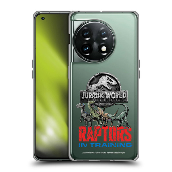 Jurassic World Fallen Kingdom Key Art Raptors In Training Soft Gel Case for OnePlus 11 5G