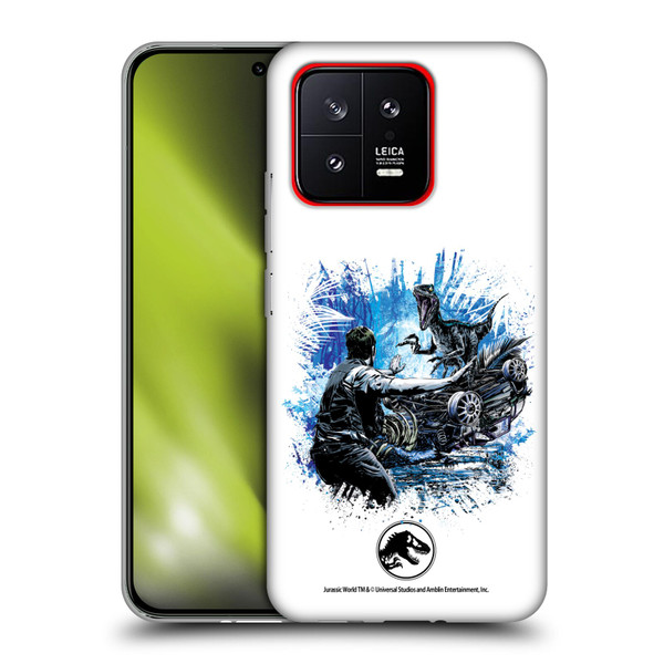 Jurassic World Fallen Kingdom Key Art Blue & Owen Distressed Look Soft Gel Case for Xiaomi 13 5G